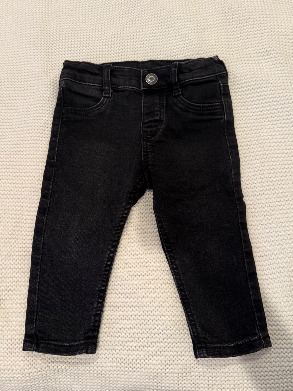 Kids Black Stretch Denim Jeans - Slim Fit